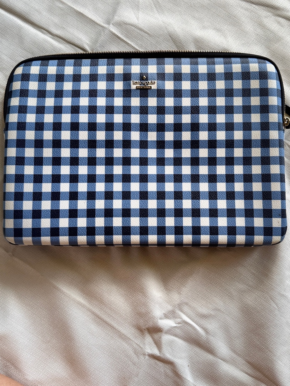kate spade Navy and White Gingham Laptop Sleeve